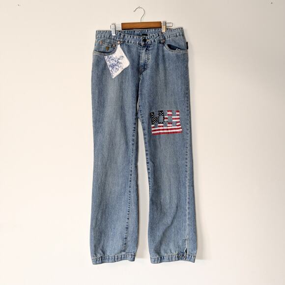 Custom Upcycled High Rise Jeans - Picture 1 of 7